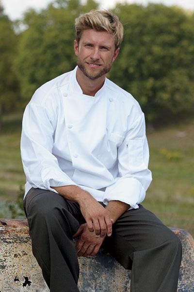 Barbados Chef Coat White - Caterwear.com