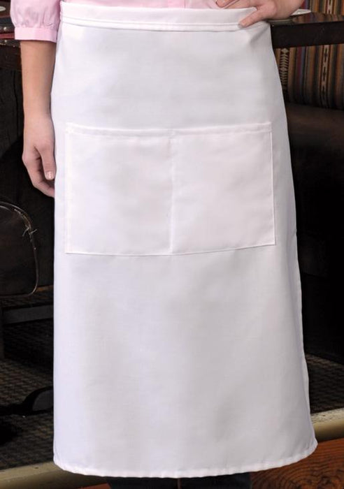 High Quality - Full Length Bistro Apron w/Center Divided Pocket - Caterwear.com