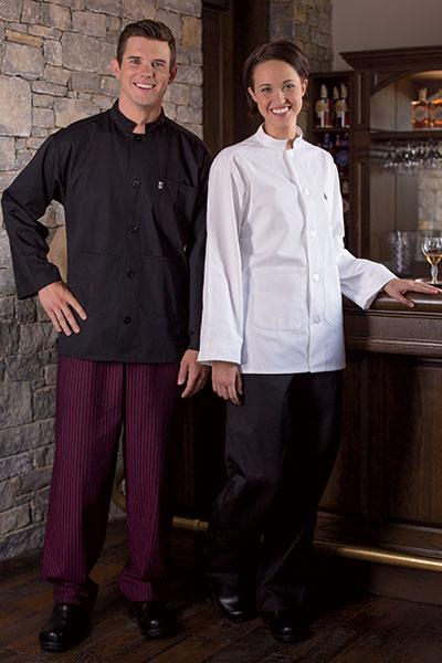 Single-Breasted Server Coat Black - Caterwear.com