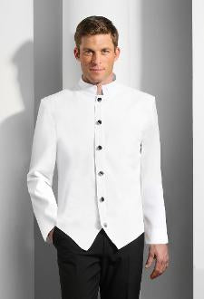 Six Button Steward's Shirt Jacket in White or Black