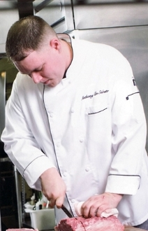 White Master Chef Coat with Executive Black Trim - Caterwear.com