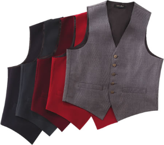 Women's 5 Button Vest - No Lapel - Unisex - Caterwear.com