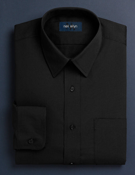 Men's Black Button Down Dress Shirt