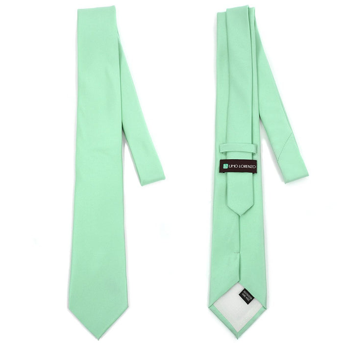 3" Poly Solid Satin Tie & Matching Hanky Set PSTH1301S - Caterwear.com