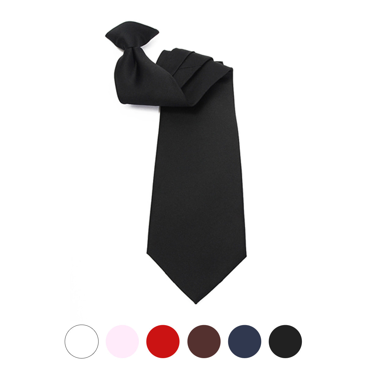 Poly Solid Clip On Tie PSC2401 - Caterwear.com
