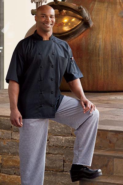 Aruba Chef Coat Black - Caterwear.com