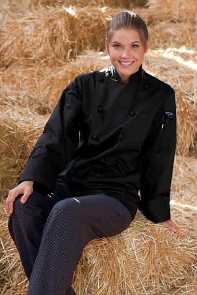 Executive Chef Coat Black - Caterwear.com