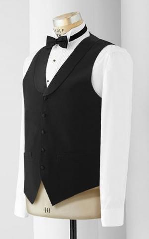 Men's 5 Button Satin Lapel Vest - Caterwear.com
