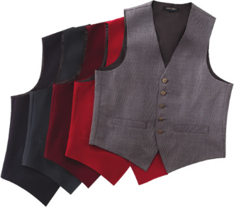 Men's 5 Button Vest - No Lapel - Caterwear.com