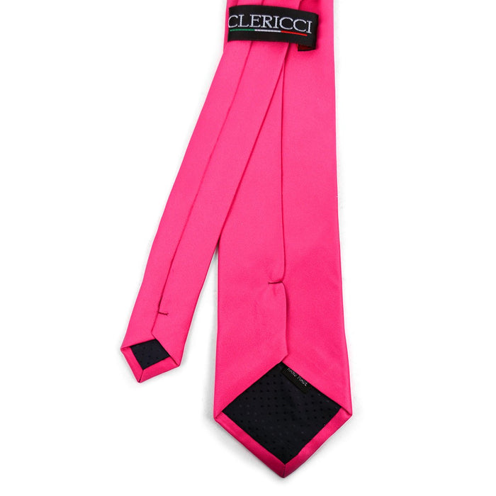 Men's Poly Solid Satin Slim Tie with Paper Band - PSBD - Caterwear.com