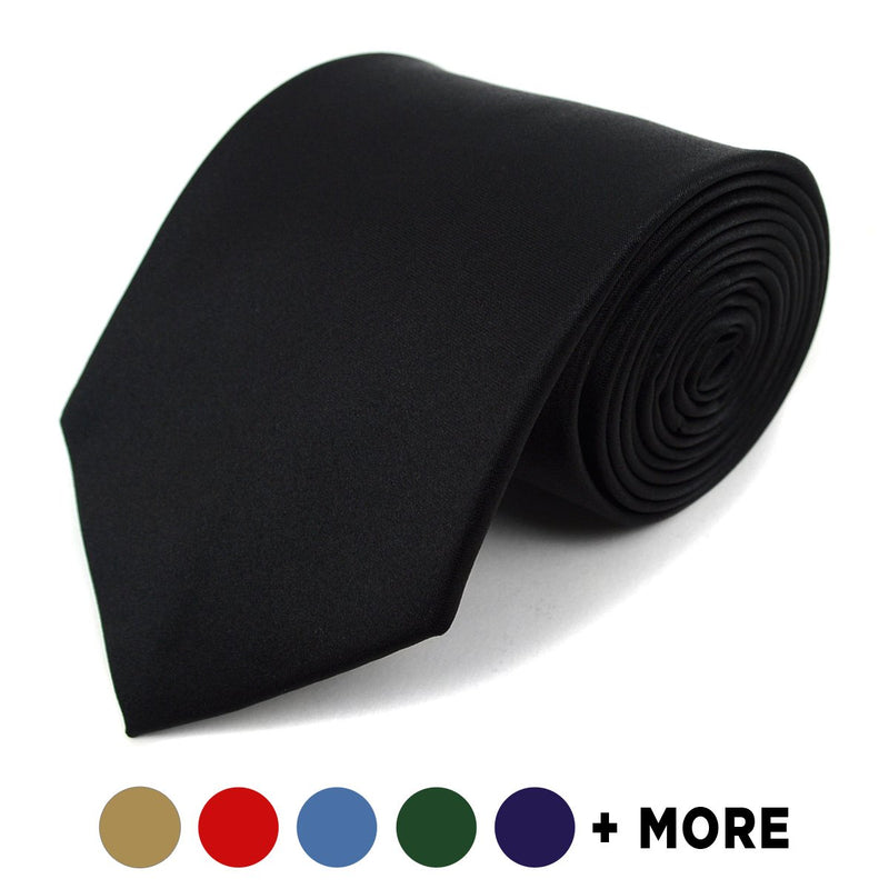 Poly Solid Satin Tie PS1301 - Caterwear.com