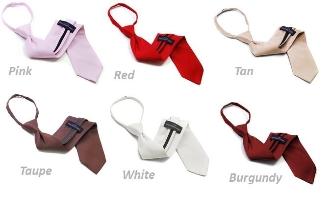Polyester Pre-Tied Zipper Tie - Assorted Colors - Caterwear.com