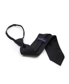 Polyester Pre-Tied Zipper Tie - Black - Caterwear.com