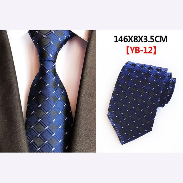 Man's Tie Skinny Ties Wedding Dress Neckties For Men Plaid Cravate Business Pour Homme Rouge Slim - Caterwear.com