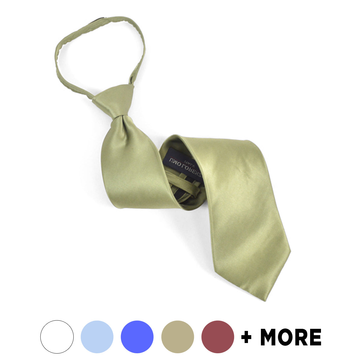 Silk Solid Zipper Tie SSZ1301 - Caterwear.com