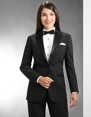Women's One Button Tuxedo Jacket - Caterwear.com